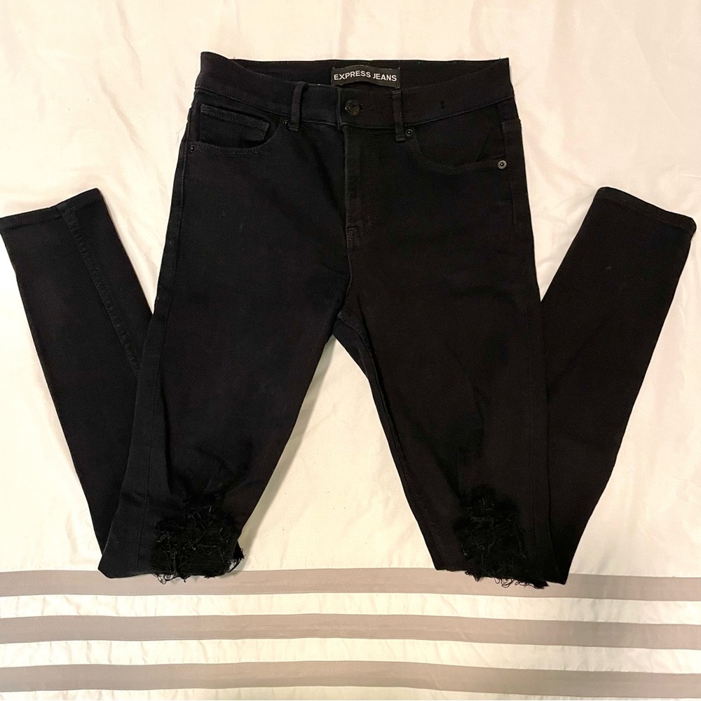EXPRESS Legging High Rise Denim - Picture 13 of 16